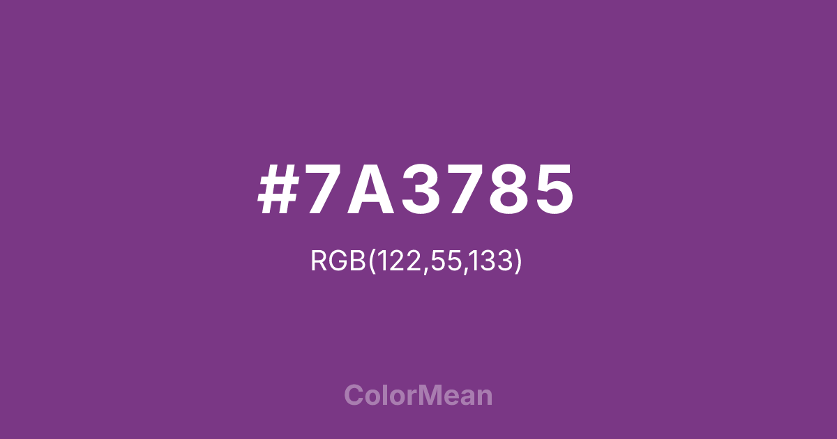 #7A3785 color swatch