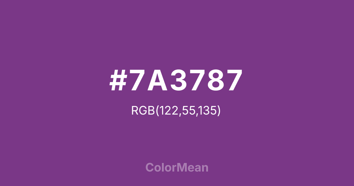 #7A3787 color swatch