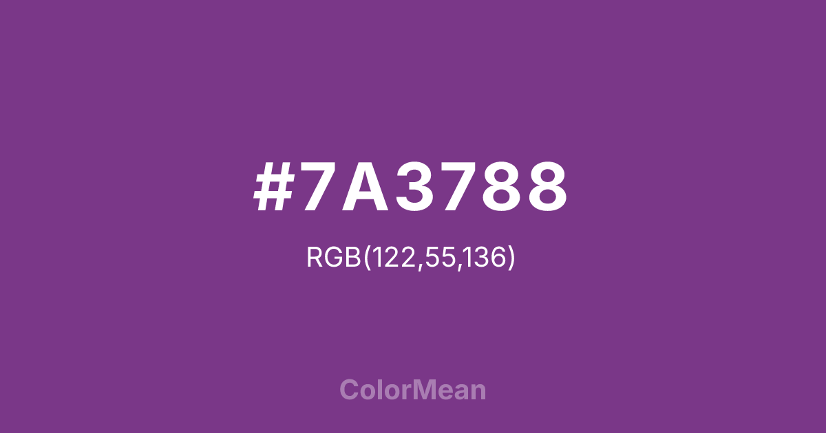 #7A3788 color swatch