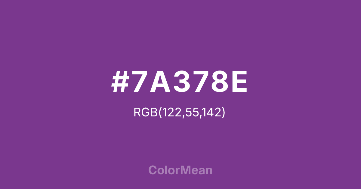 #7A378E color swatch