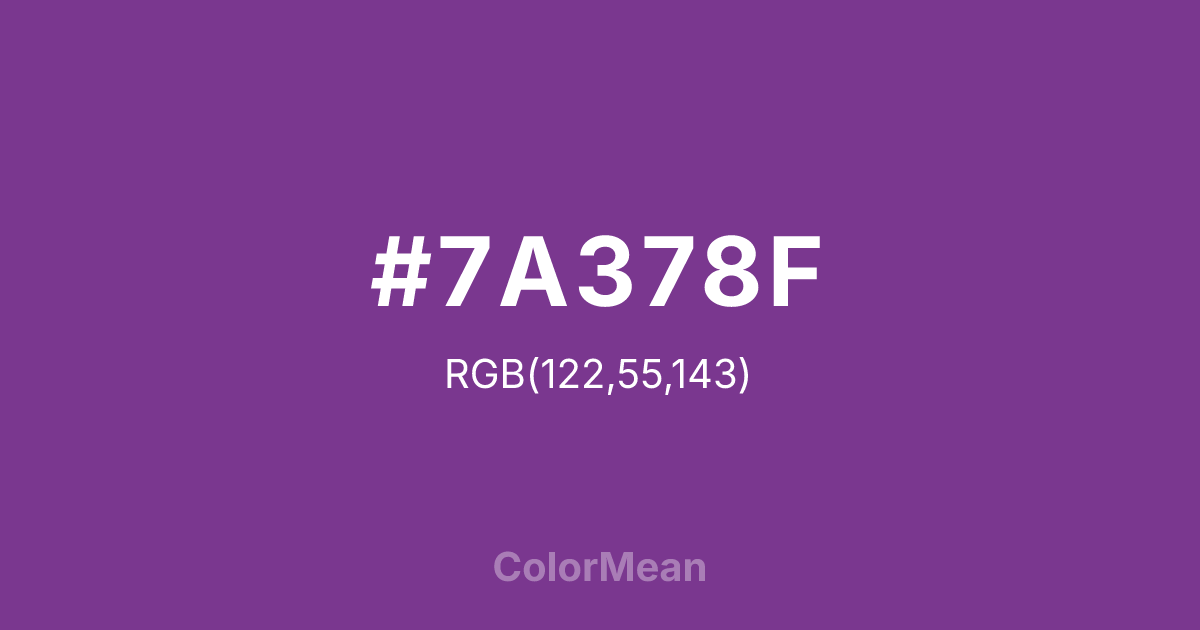 #7A378F color swatch