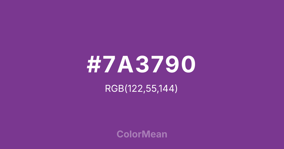 #7A3790 color swatch