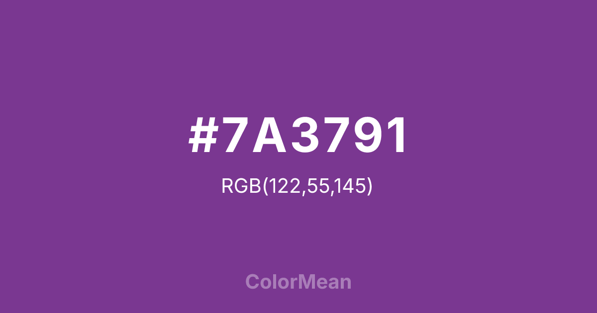 #7A3791 color swatch