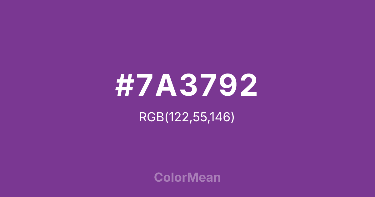 #7A3792 color swatch