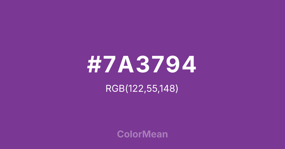 #7A3794 color swatch