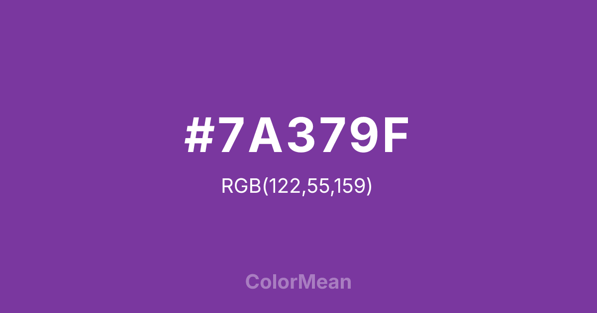#7A379F color swatch