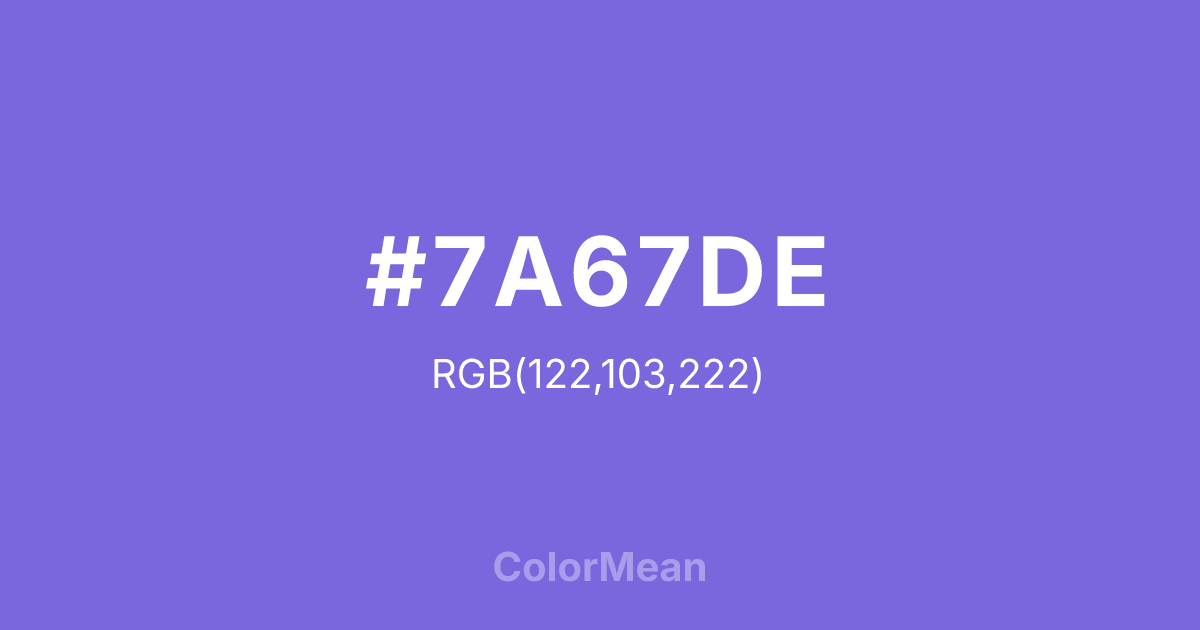 #7A67DE color swatch
