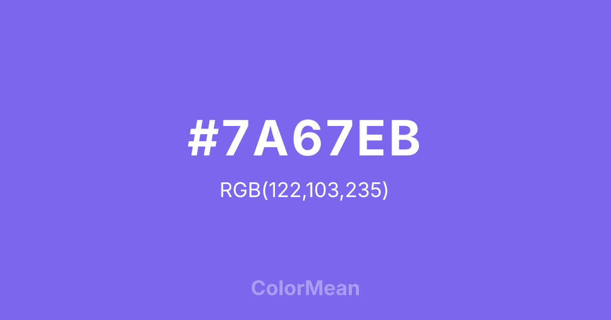 #7A67EB color swatch