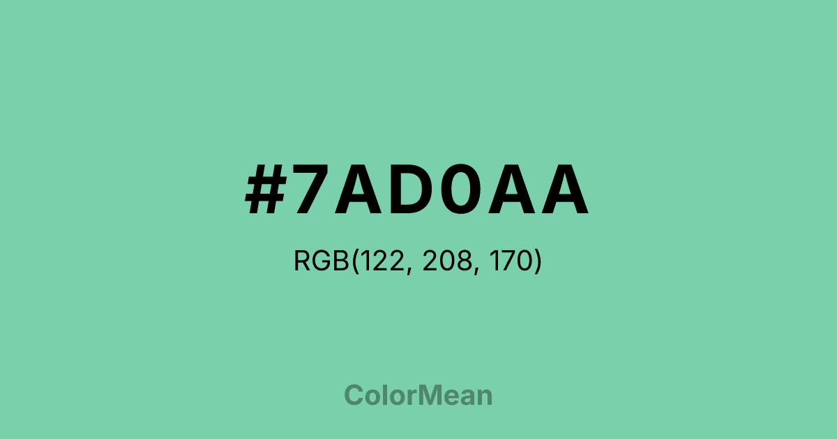#7AD0AA color swatch