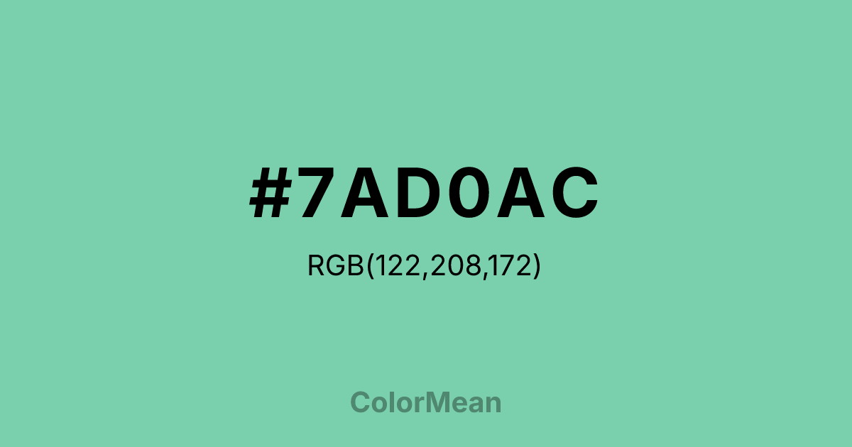 #7AD0AC color swatch