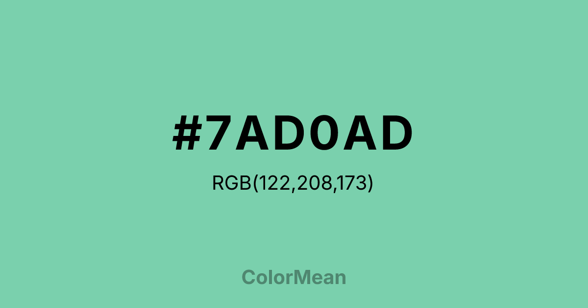 #7AD0AD color swatch