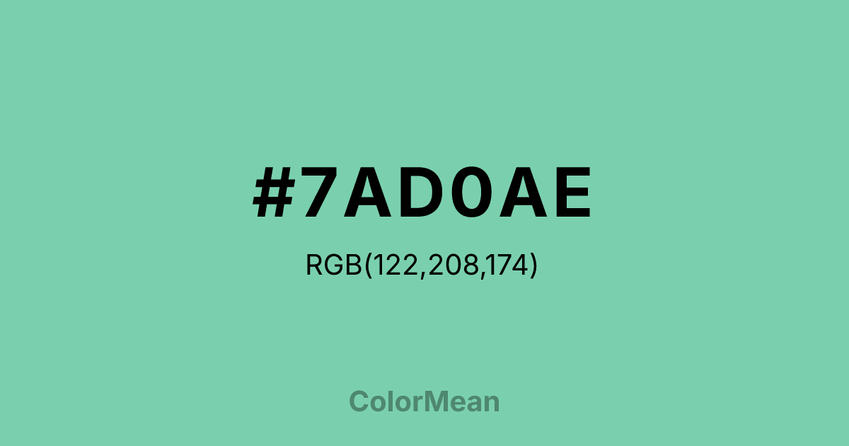 #7AD0AE color swatch