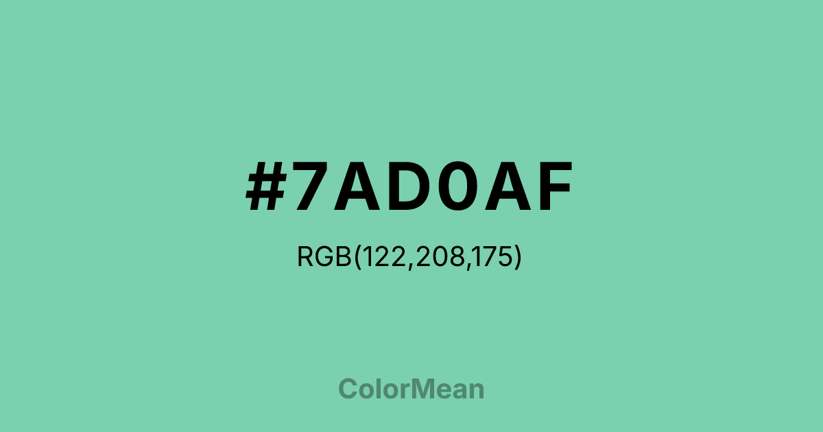 #7AD0AF color swatch