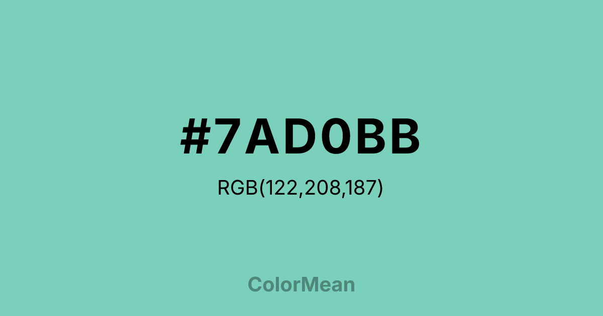 #7AD0BB color swatch