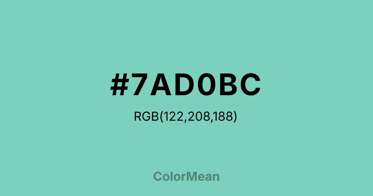 #7AD0BC color swatch