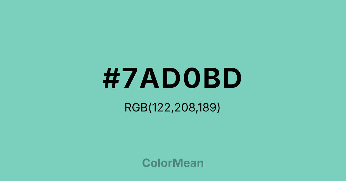#7AD0BD color swatch