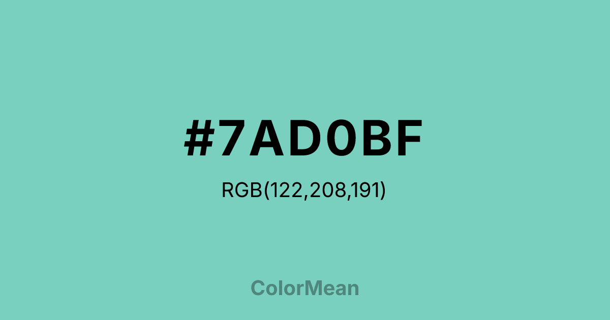 #7AD0BF color swatch