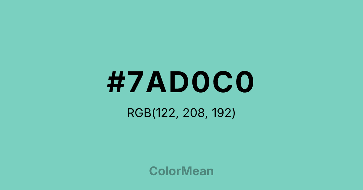 #7AD0C0 color swatch