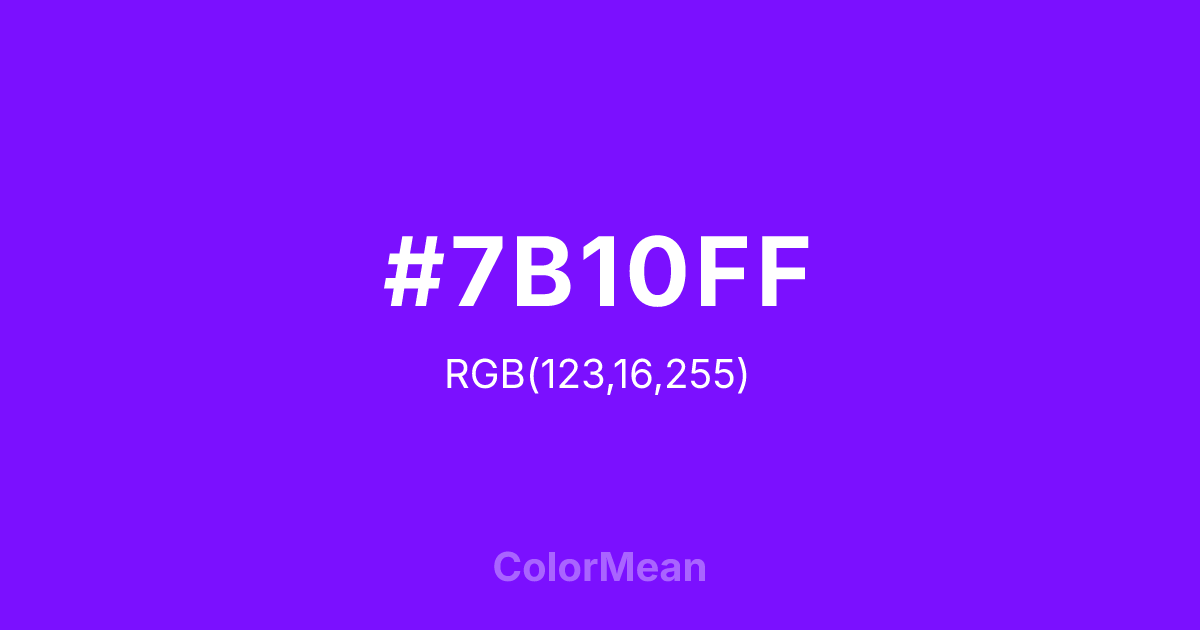 #7B10FF color swatch