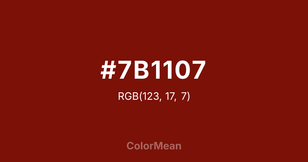 #7B1107 color swatch