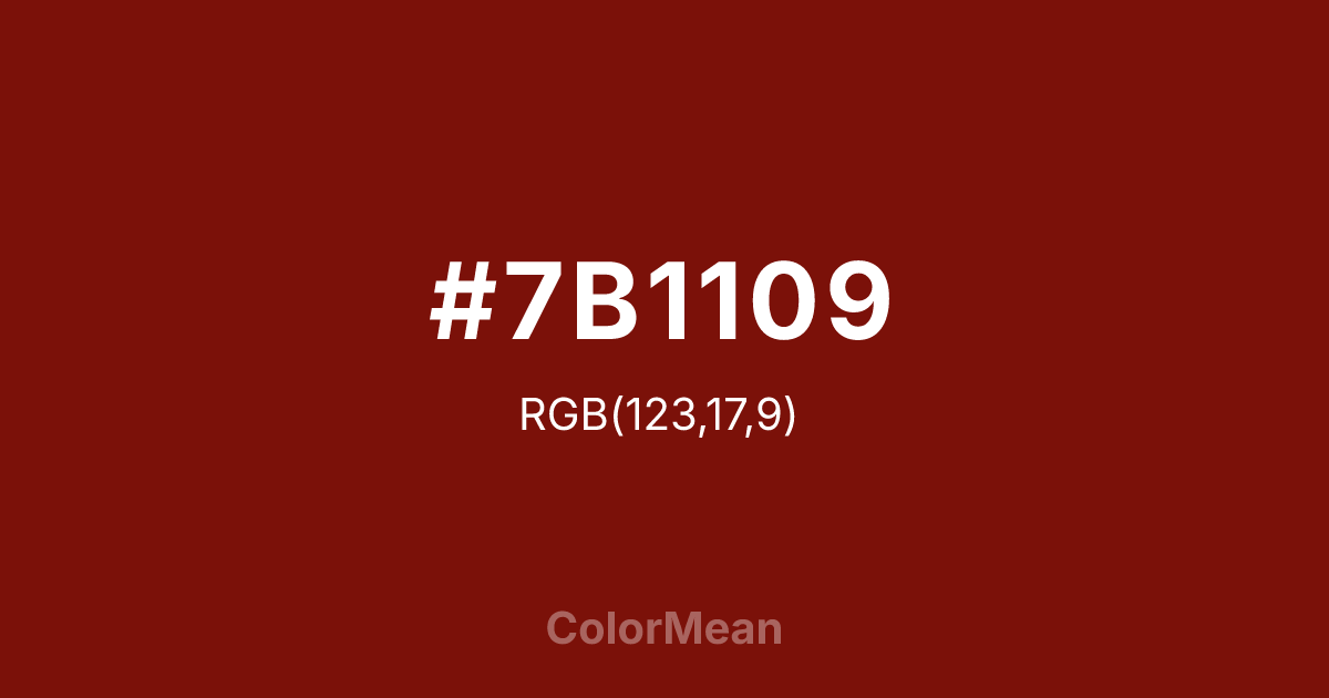 #7B1109 color swatch