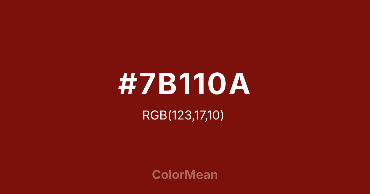 #7B110A color swatch
