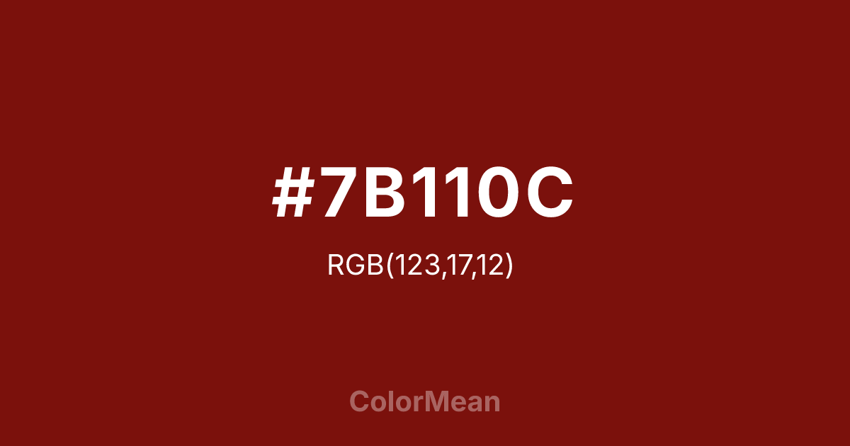 #7B110C color swatch