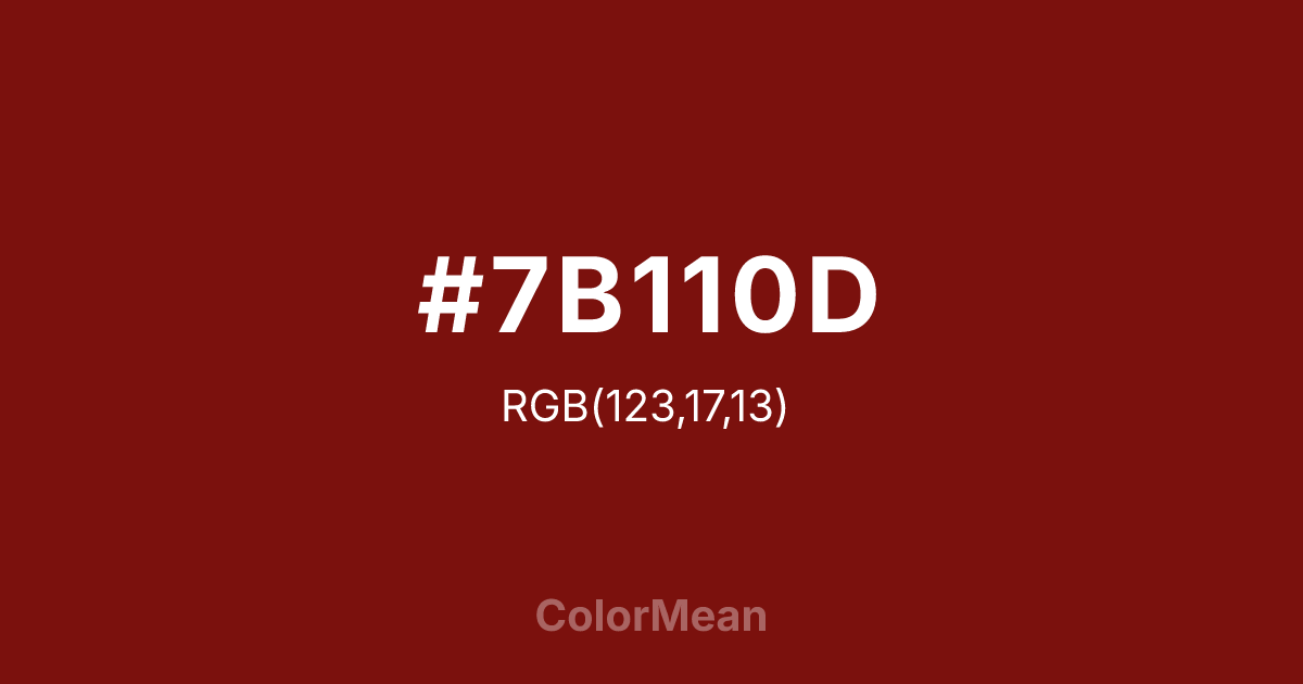 #7B110D color swatch