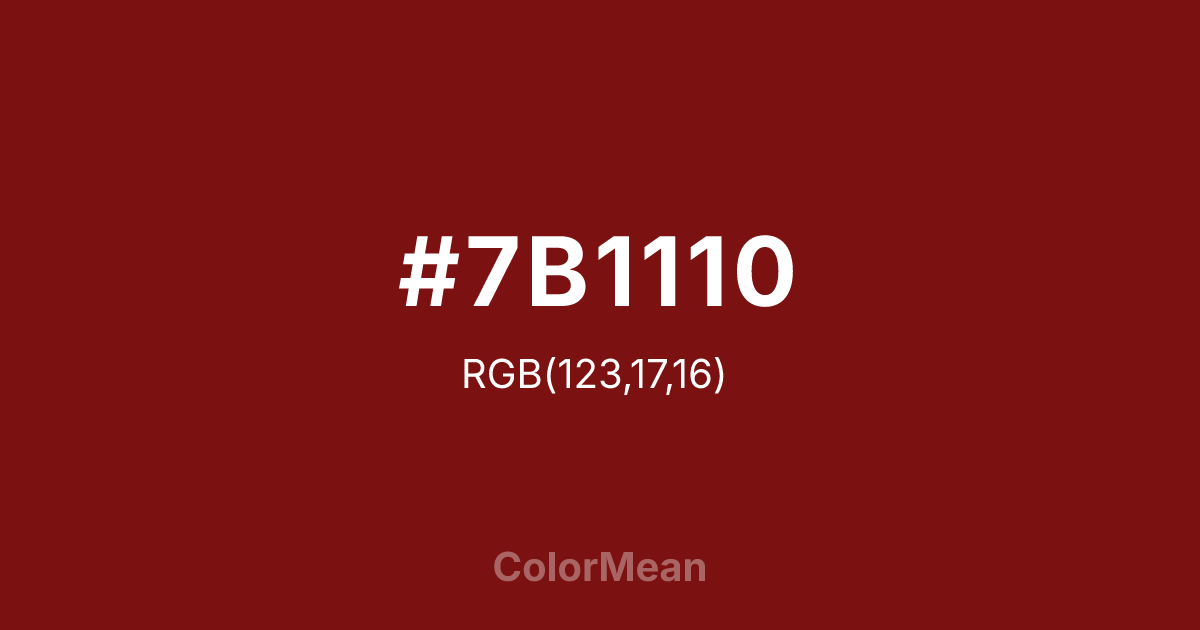 #7B1110 color swatch