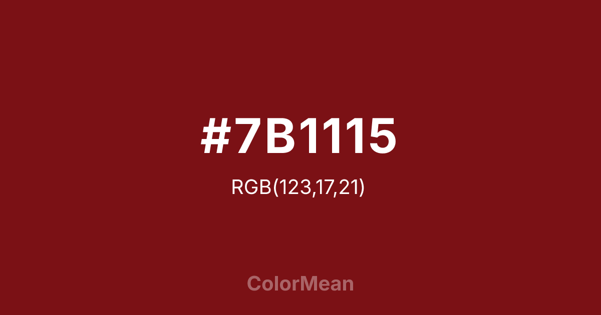 #7B1115 color swatch
