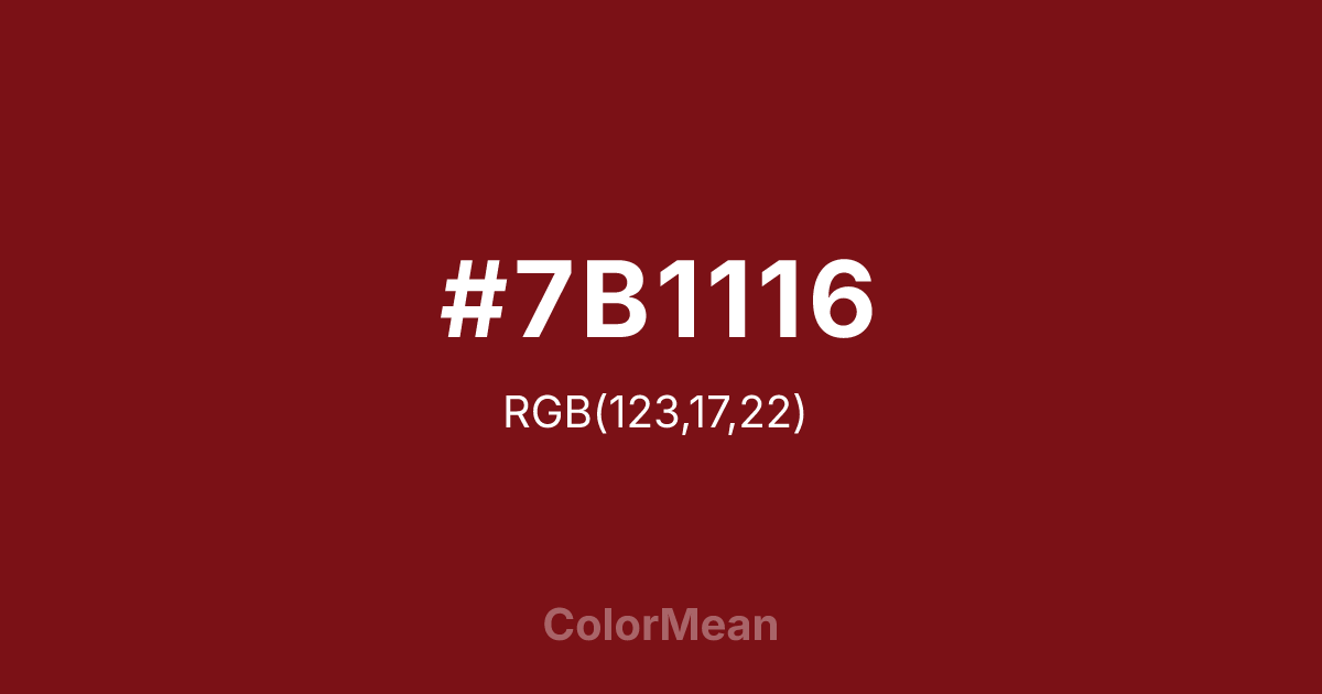 #7B1116 color swatch