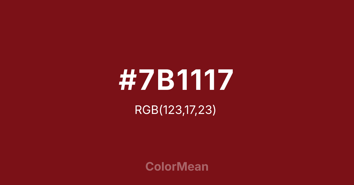 #7B1117 color swatch