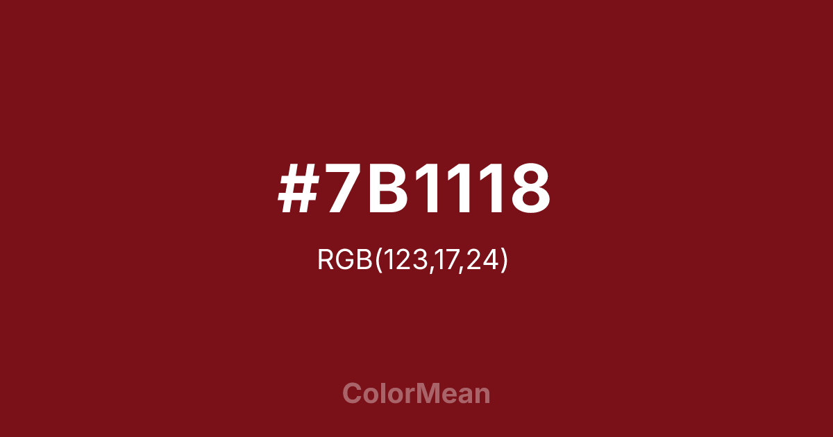 #7B1118 color swatch