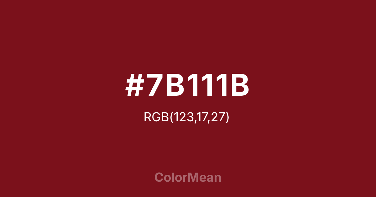 #7B111B color swatch