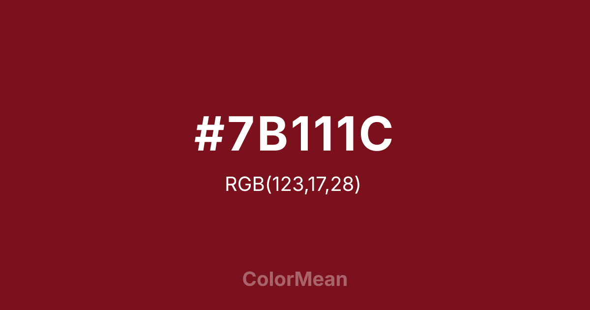#7B111C color swatch