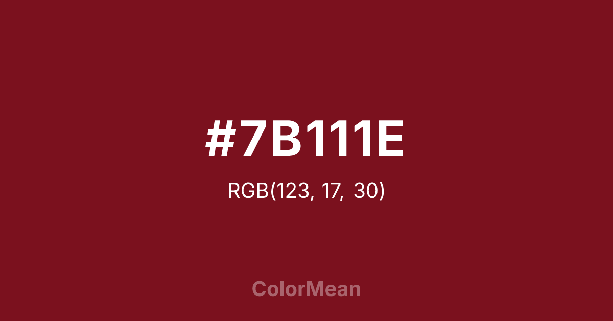 #7B111E color swatch