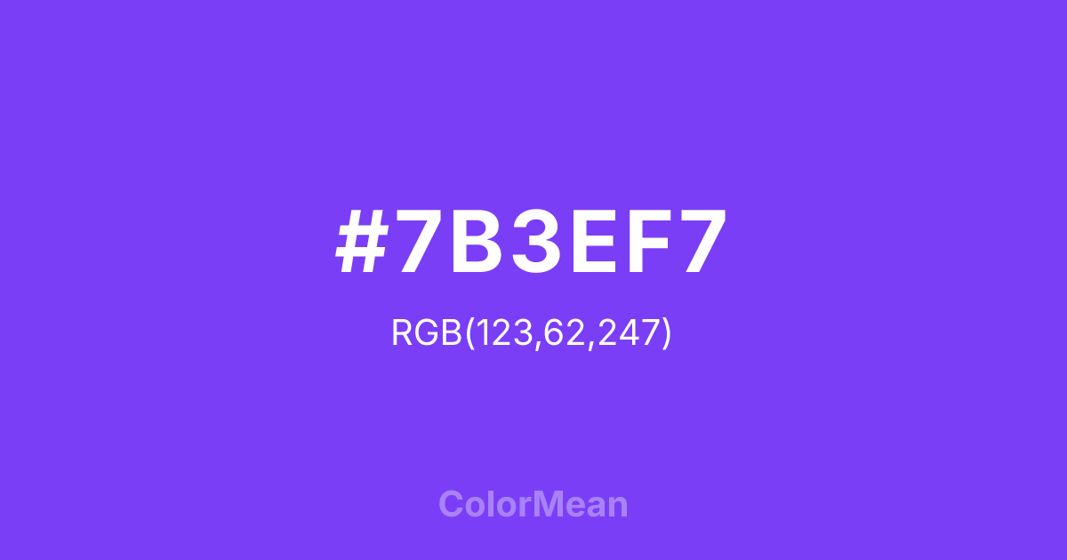 #7B3EF7 color swatch