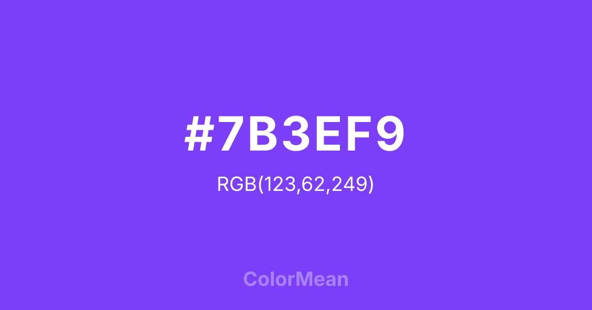 #7B3EF9 color swatch