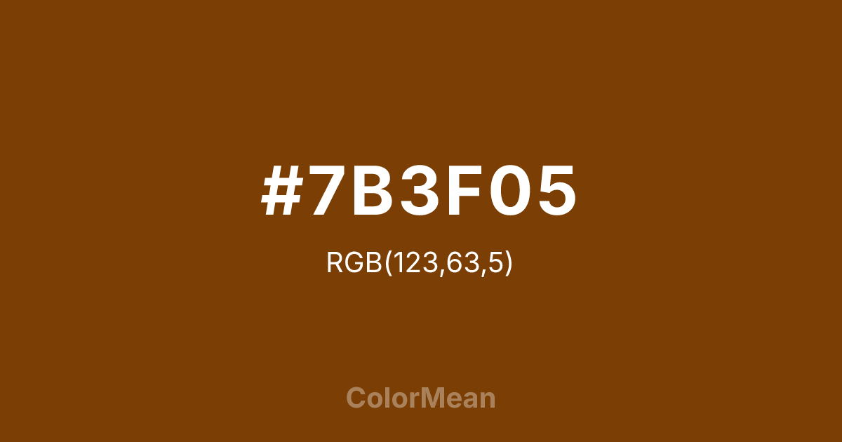 #7B3F05 color swatch