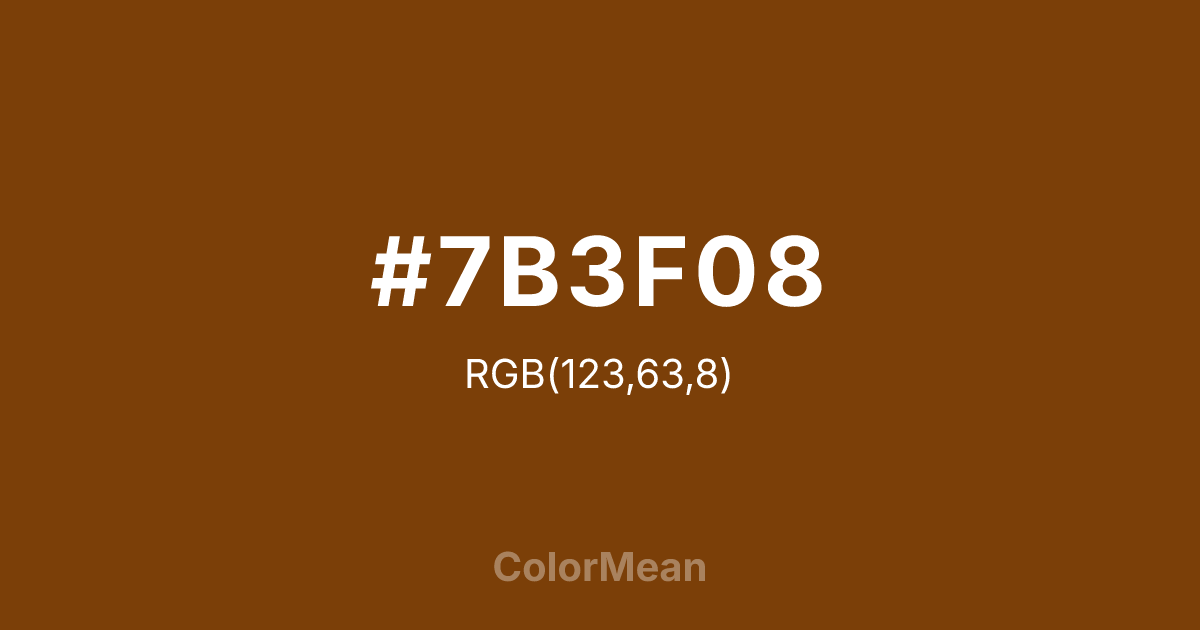 #7B3F08 color swatch