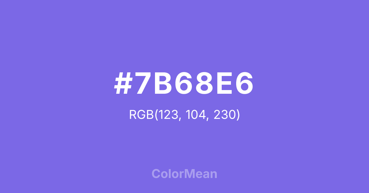 #7B68E6 color swatch