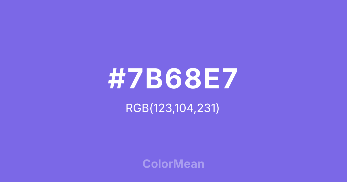 #7B68E7 color swatch