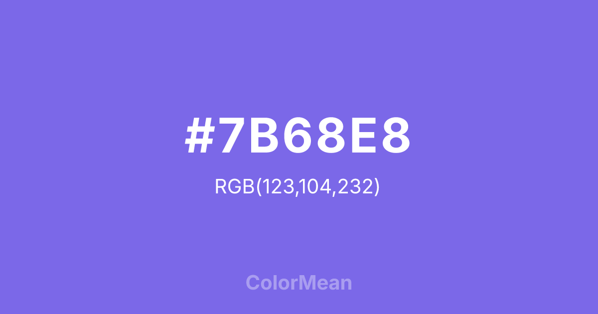 #7B68E8 color swatch