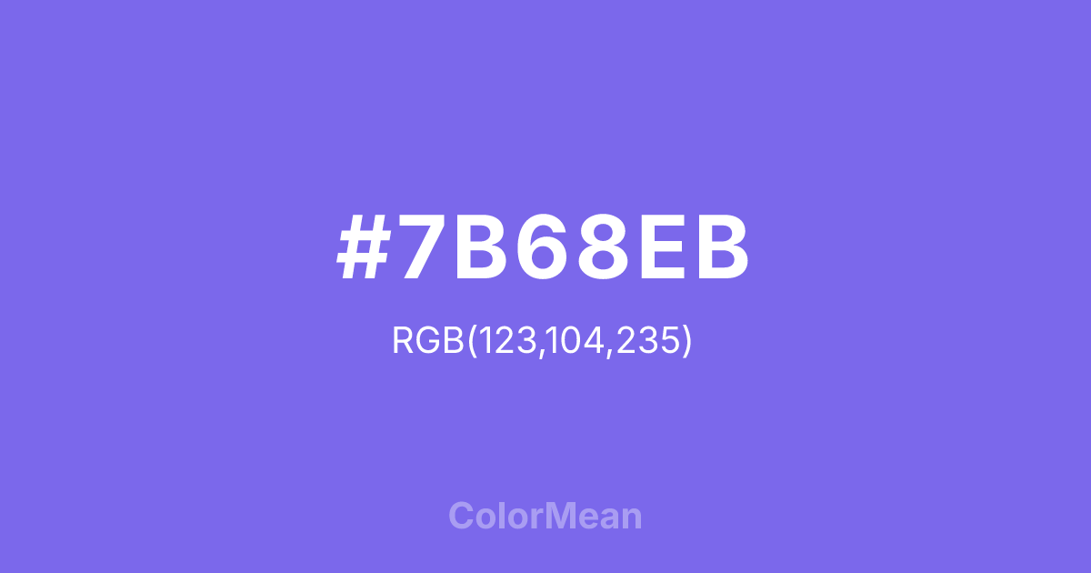 #7B68EB color swatch