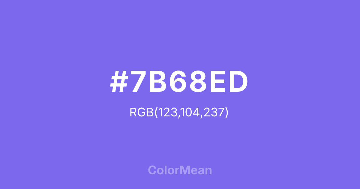 #7B68ED color swatch