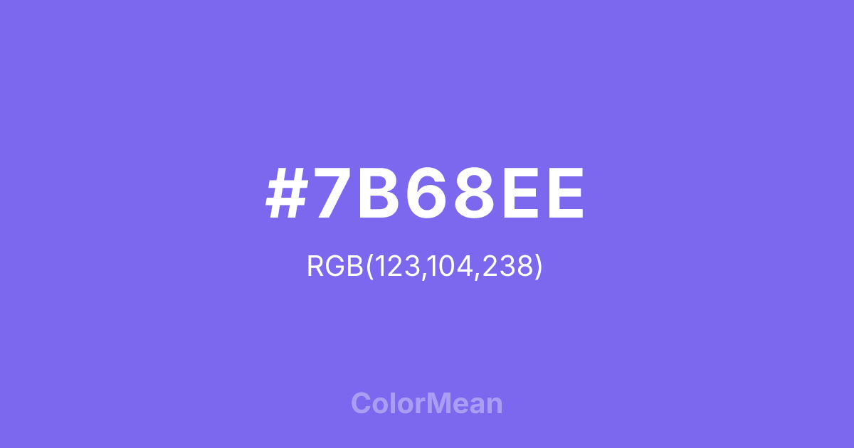 #7B68EE color swatch