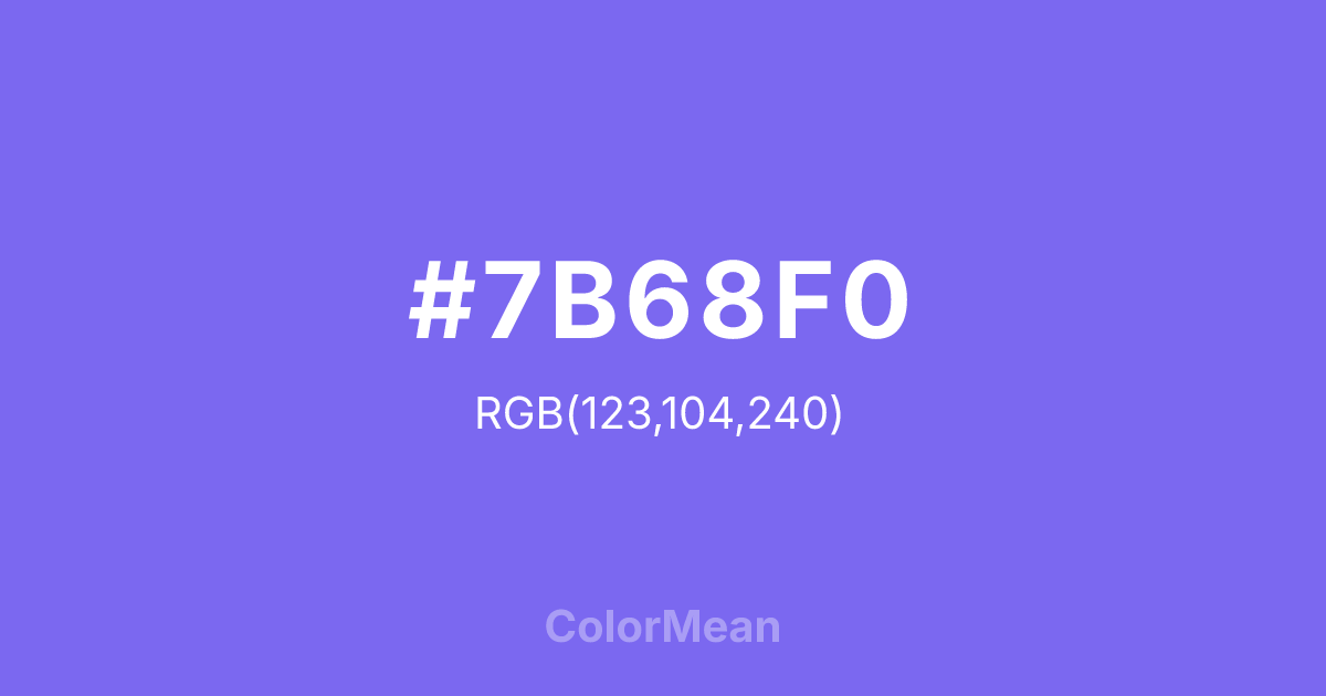 #7B68F0 color swatch