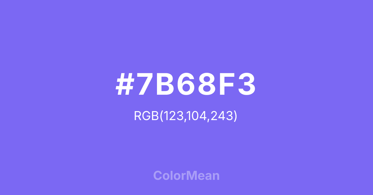 #7B68F3 color swatch