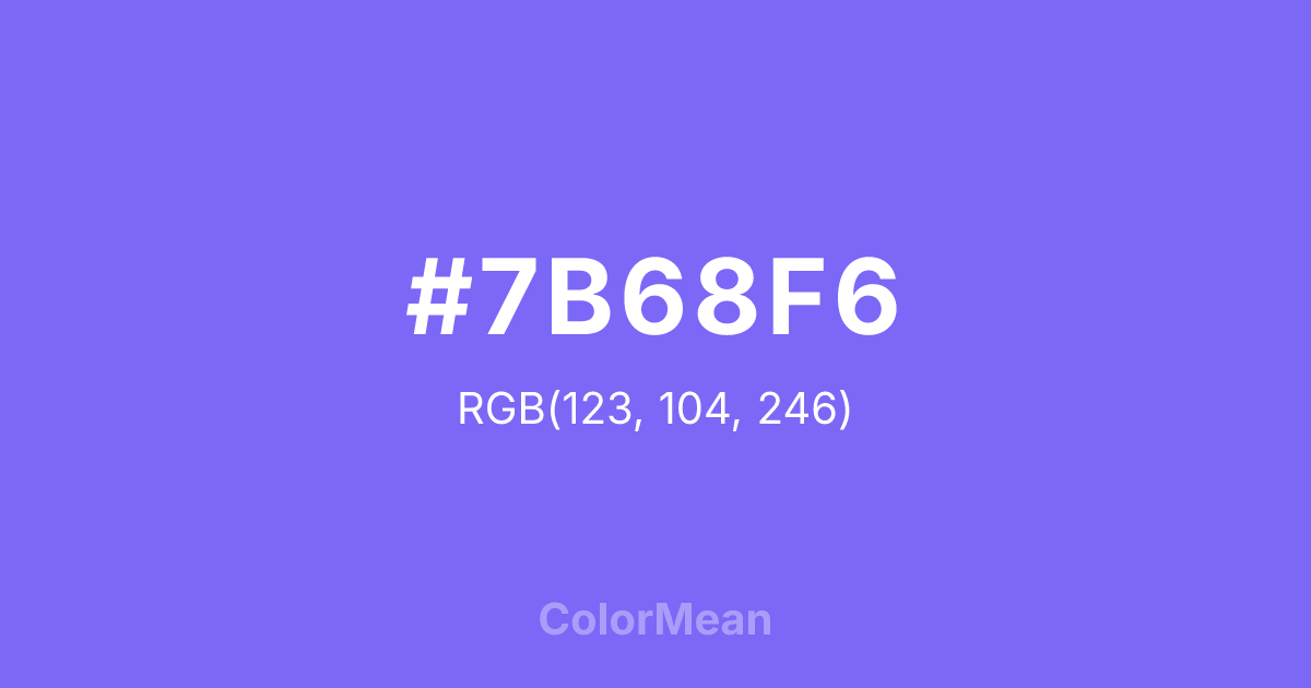 #7B68F6 color swatch