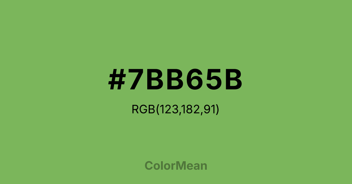 #7BB65B color swatch
